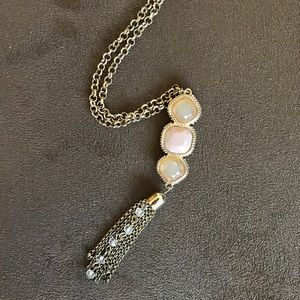 Gold and mauve necklace